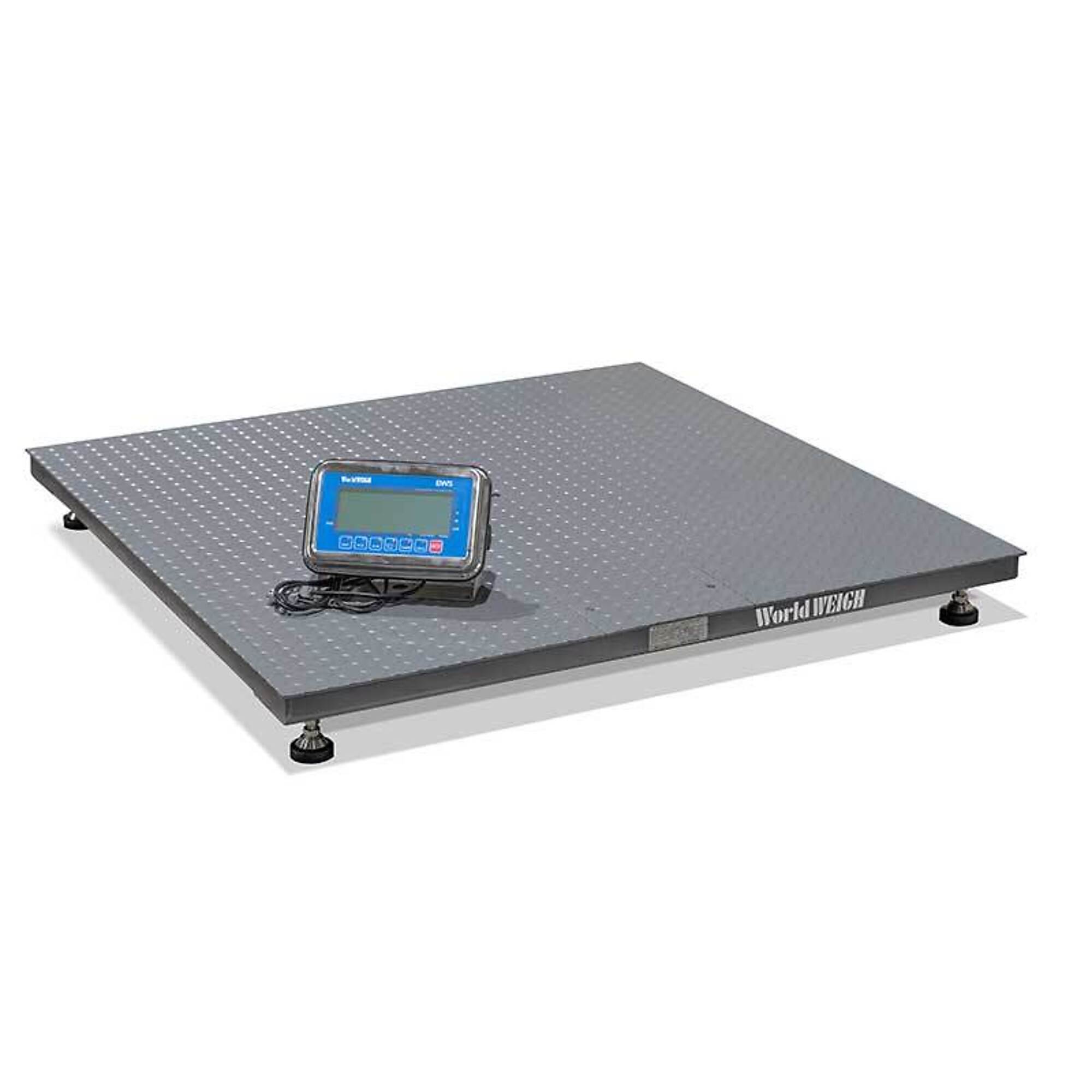 B-TEK Heavy Duty Industrial 4x4 5k Carbon Steel Floor Scale & Indicator w/Factory Calibration